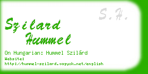 szilard hummel business card